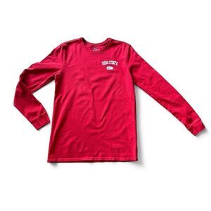 Nike Tee Long Sleeve Shirt Size L Red Unisex Great Condition
